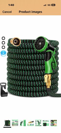 50 ft Expandable Garden Hose, Lightweight Expanding Water Hose with 10 Function Nozzle