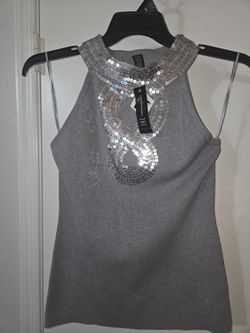INC . NEW SEQUIN TOP SIZE LARGE 