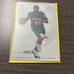 LeBron James Upper Deck S/P Rookie Card
