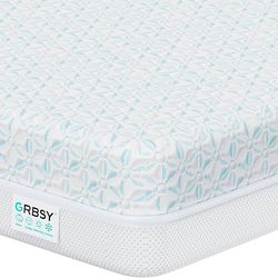 4 in 1 Crib Mattress, 6" Dual Sided Memory Foam Toddler Bed Mattress, Cotton Heat & Tencel Cooling Cover, Firm Breathable