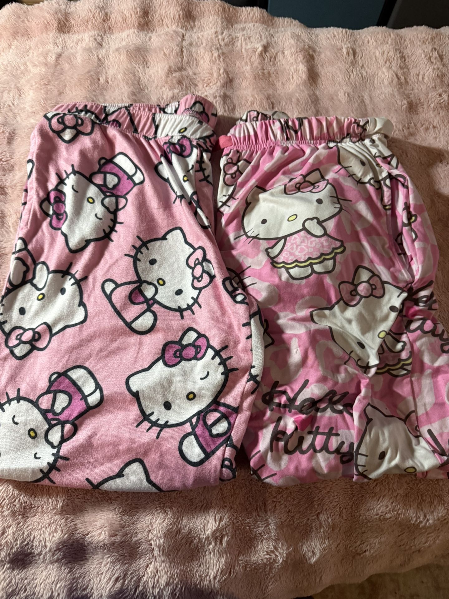 Two pair new condition size large lounge pants, hello Kitty