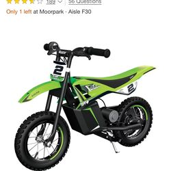 Razor SX125 12V(100W) McGrath Dirt Electric Bike - Green: