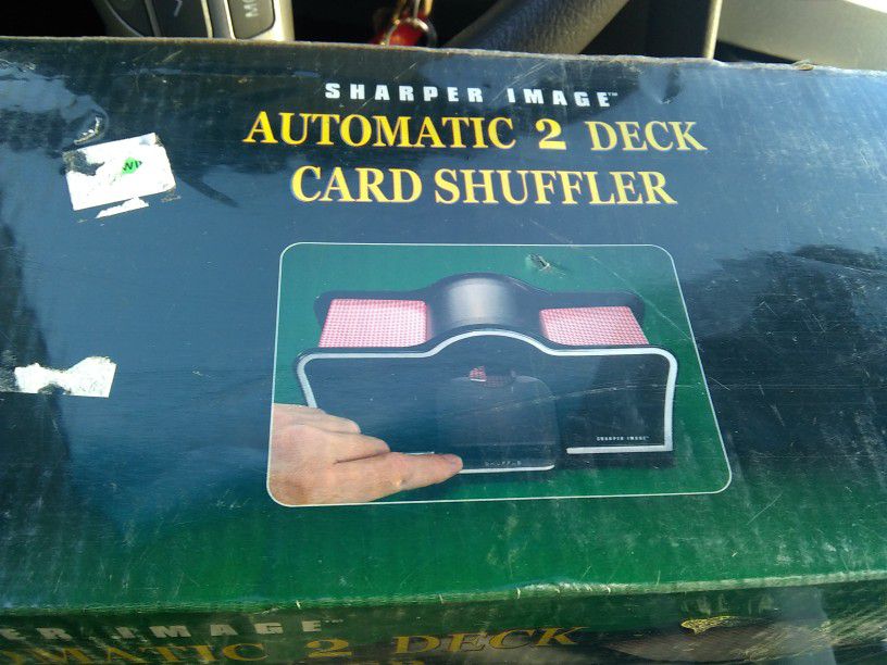Sharper image automatic 2 deck card shuffler