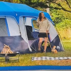 🧑‍🤝‍🧑👭8 Person Cabin Tent With LED LIGHTS 🏕️🥾
