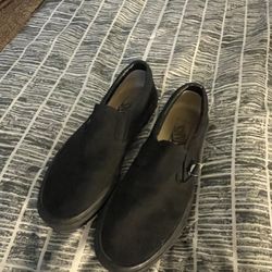 Black slip on vans 