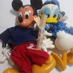 Vintage 1950s Pelham Disney Marionettes Mickey Mouse And Donald Duck Rare Items Make An Offer 