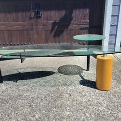 Glass, Metal Table