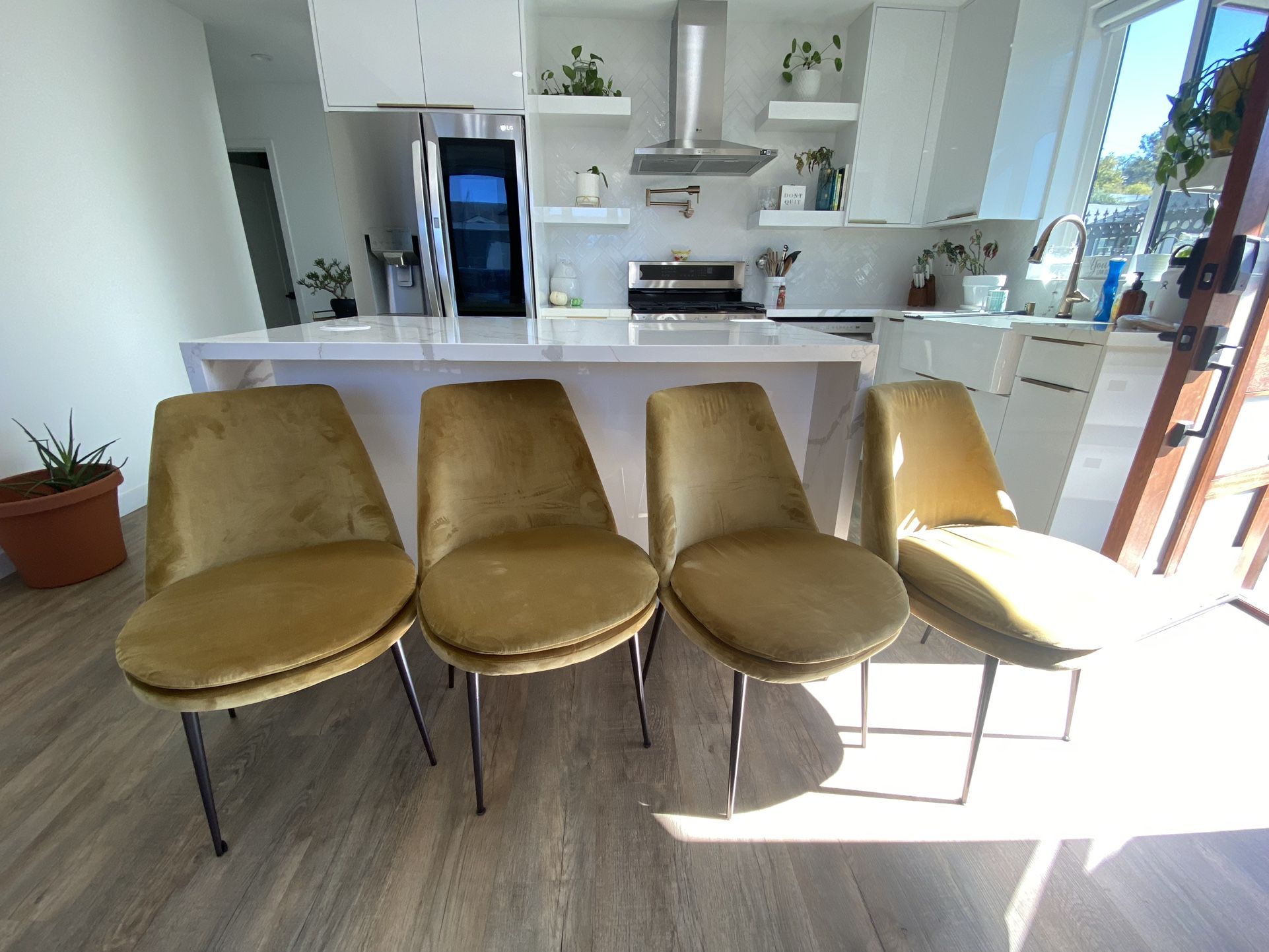 West Elm Finley Low-Back Upholstered Dining Chairs Set Of 4