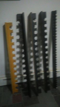 Bat racks to hold baseball bats and minibets for display