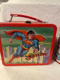 Vintage 1978 Super Man Lunch box with Thermos.
