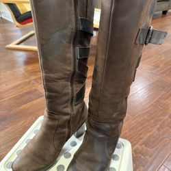 Womens Leather Tall Boots Size 7.5