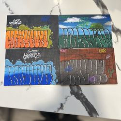 I do custom peices on canvas, mail stickers, hello stickers, paper, small trash cans, and more, price depends on the design ( READ DESCRIPTION)