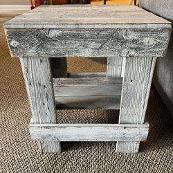 Rough White Wash Wood Table