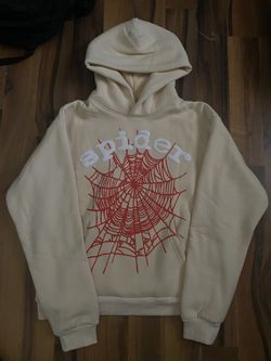 Sp5der hoodie Sand and Red