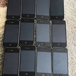 12 Lot Apple iPhone 4S 16 GB Black