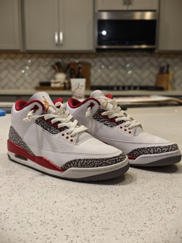 Air Jordan 3 Cardinal Colorway - Size 11 - $150.00 + Shipping