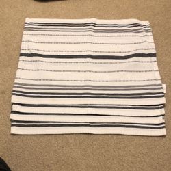 White & Black Striped Placemats 