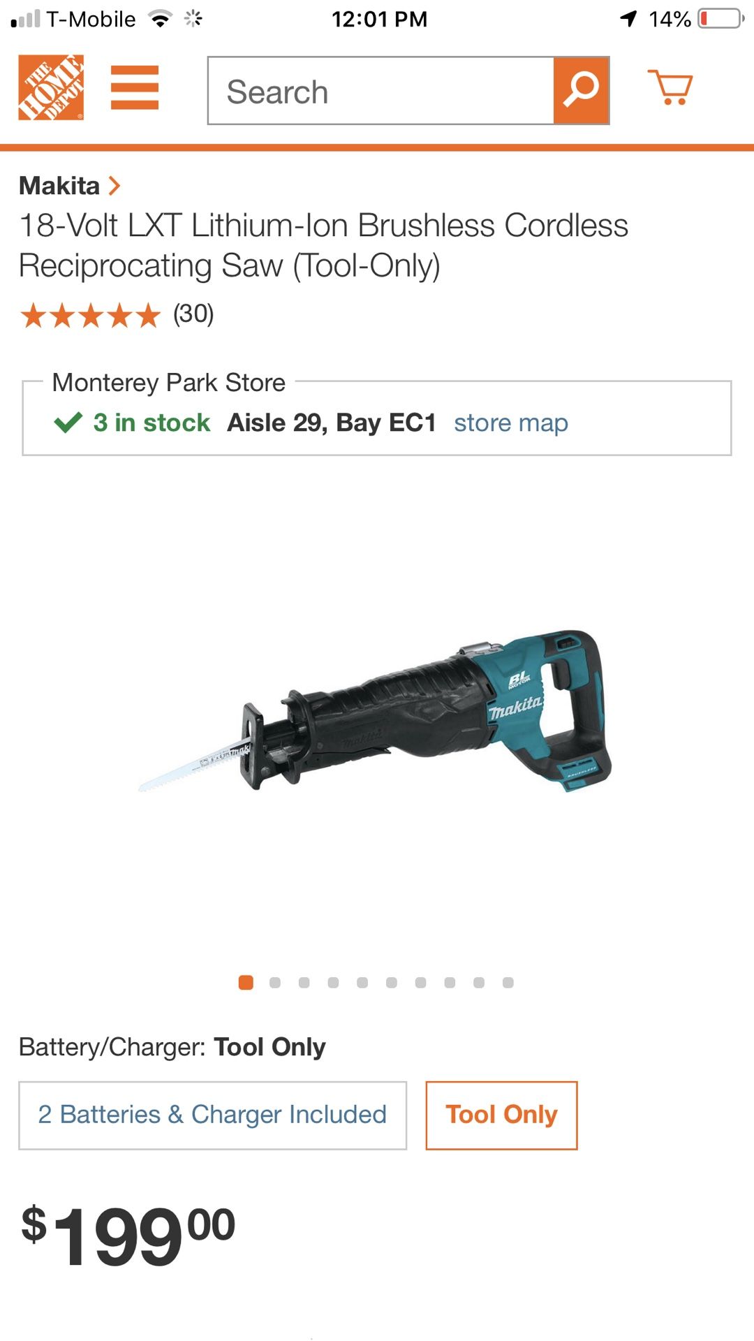 Makita brushless sawzall