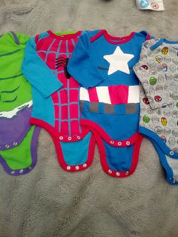 0-3 Mo Boys Marvel Onsies 