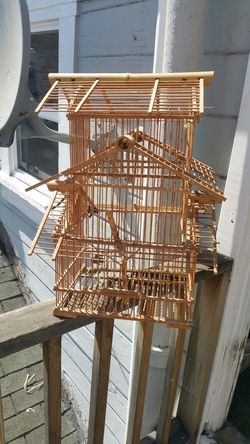 Wooden cage decoration or finch cage