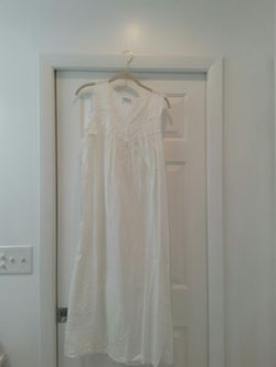Nightgown white long sz med