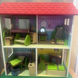 Lakeshore toddler wooden doll house