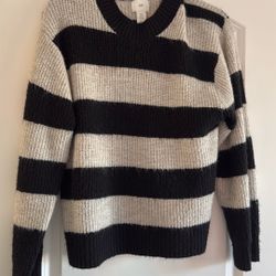 h and m stripped sweater 