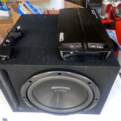 Kenwood Sub 10inch With Box And Amplifier