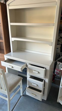 Desk with chair and little furniture (4 pcs)