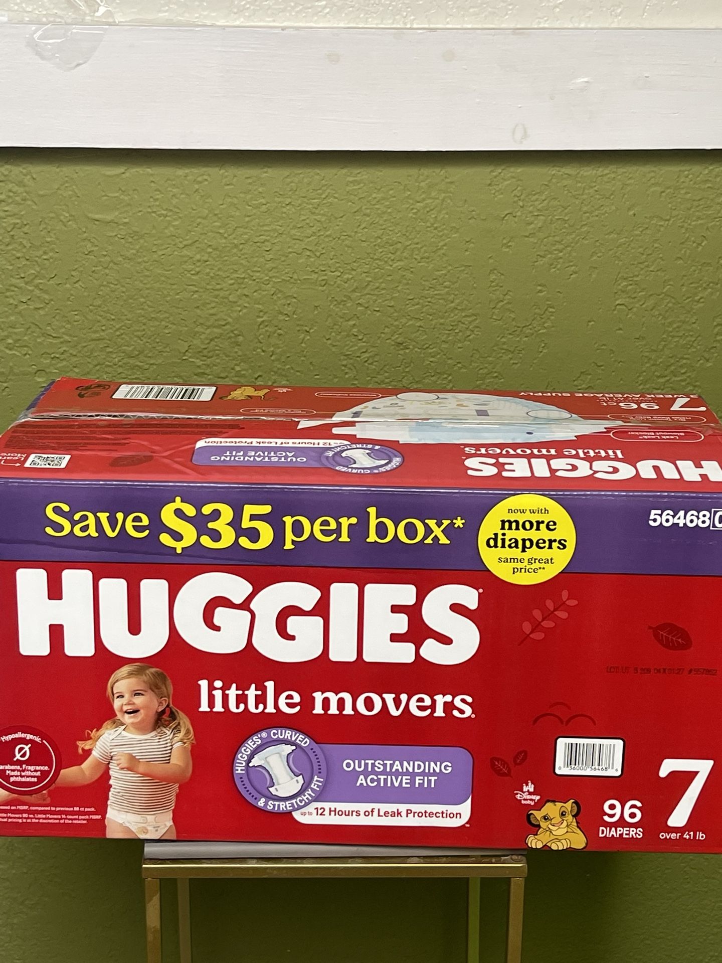 Huggies Little Movers diapers, size 7, 