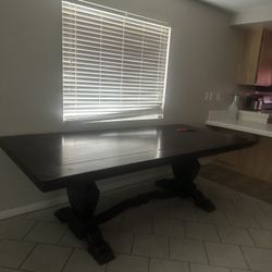 Big Solid Wood Kitchen Table 