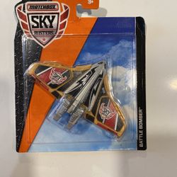 MATCHBOX MBX SKY BUSTERS BATTLE BOMBER Gold Silver & Black Plastic