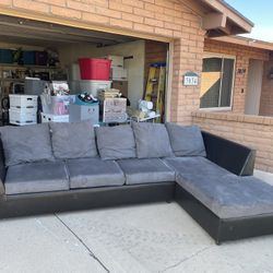 Black And Gray Sectional Couch