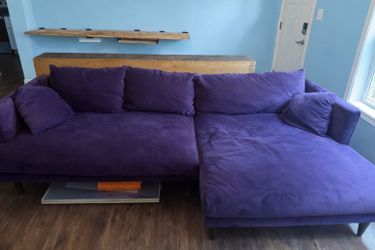 Article Sven Velvet Sectional Sofa — Purple | $450 OBO