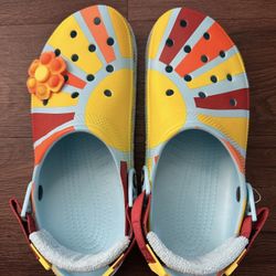 New Crocs CLASSIC ZEN GARDEN RO ADJUSTABLE TERRY CLOTH CLOG Mans 11us