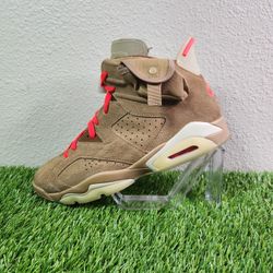Jordan Air Jordan 6 Retro Travis Scott British Khaki DH0690-200 Men Size 9