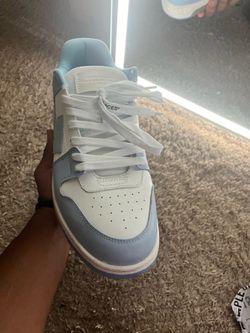 Blue and white Off-white “ Out of office “ shoes