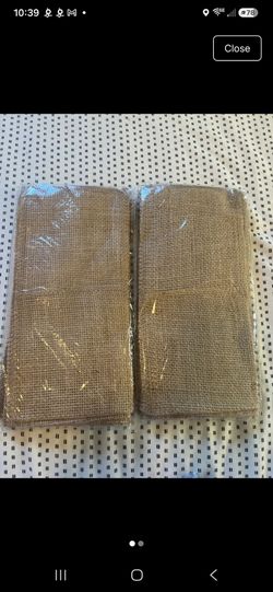 18 burlap utensils holder (firm price)