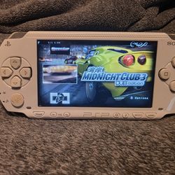 Playstation Psp White 1000 Phat Mod--ded Video Game Console IPS screen upgrade