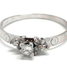 Ladies Princess-Cut Engagement Ring 