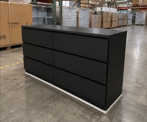 Dresser black new six Drawers