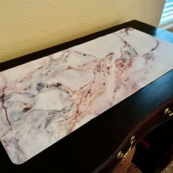 Large Desk Pad-Mouse Pad-Gaming Pad - Desktop Decor- Pink Marble 