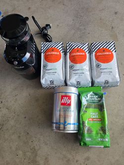 Coffee grinder + beans new sealed