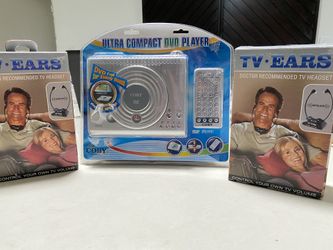 DVD player & 2 TV wireless headphones 🎧