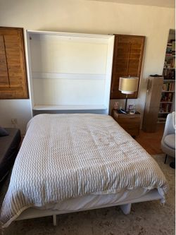 White Queen Murphy Bed Frame