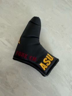 New ASU - Arizona State University Black Golf Blade Putter Cover - fork ‘ em sparky