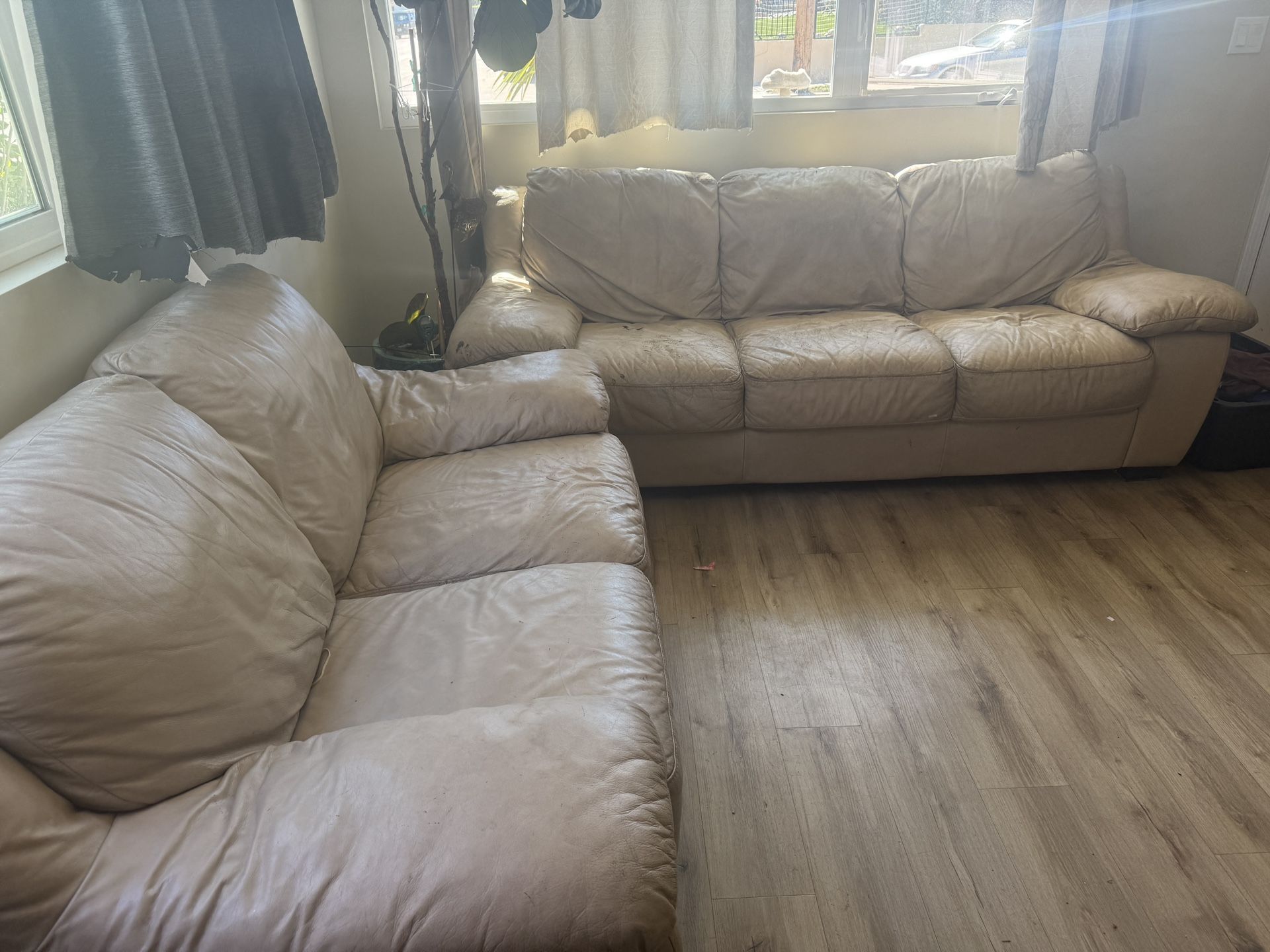 Free Leather Couch & Loveseat