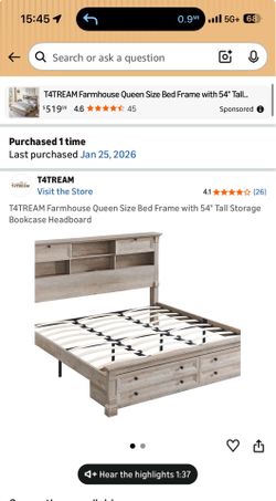 Queen size bed frame/matteress