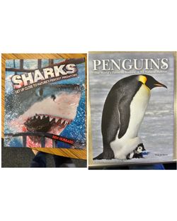 Animal Books NEW Hardcover Sharks Penguins