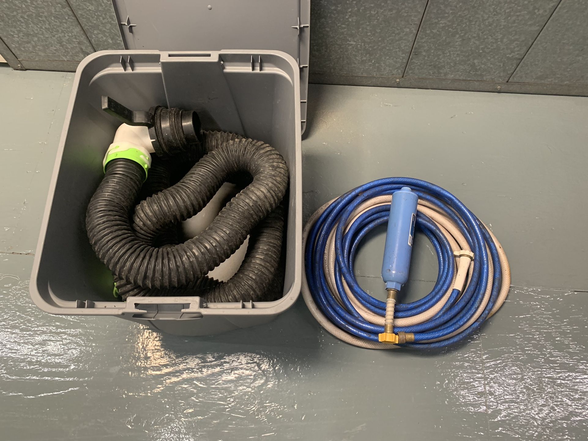 15 Foot RV sewer Hose & Water Hose Hook Ups. for Sale in Santa Rosa Va